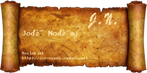 Joó Noémi névjegykártya