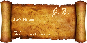 Joó Noémi névjegykártya